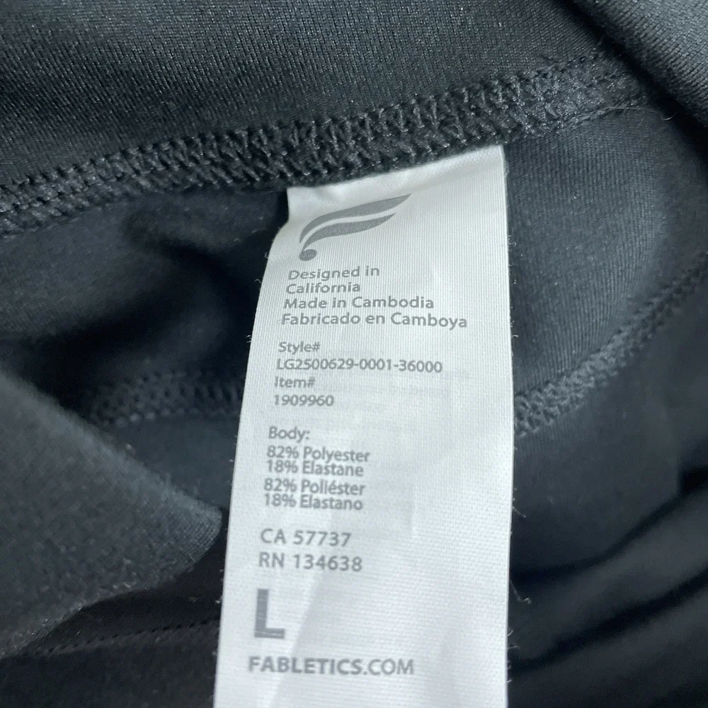 Fabletics Women's L Oasis Pureluxe Legging Black e0040 - Picture 5 of 7